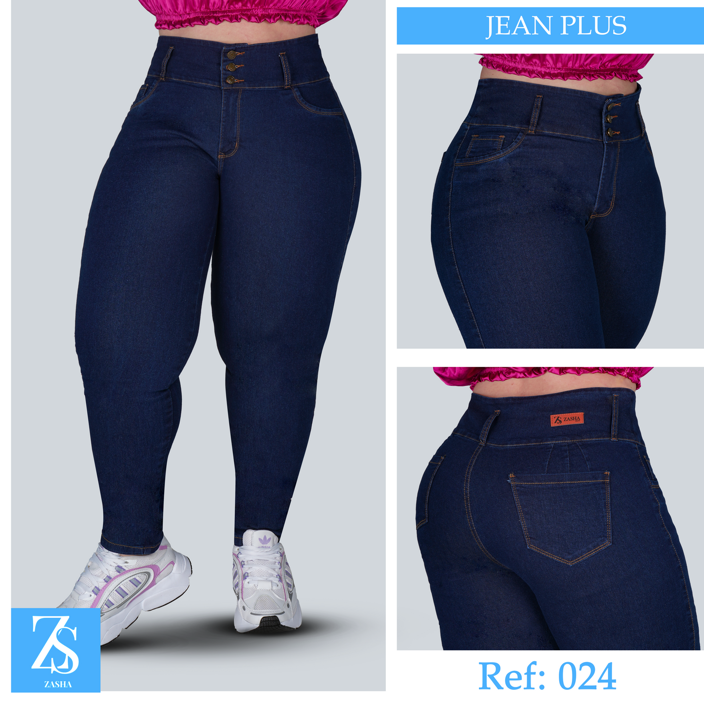 JEANS PLUSS PRETINA ANCHA REF 024