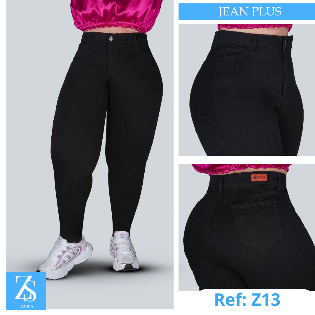 JEANS NEGRO PLUSS CLASIC REF Z13