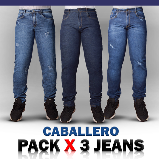 PACK X 3 JEAN CABALLERO