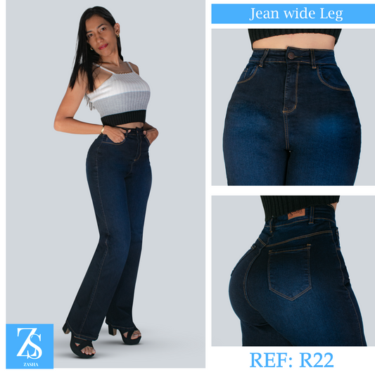 JEANS AZUL OSCURO BOTA RECTA STRECH R22